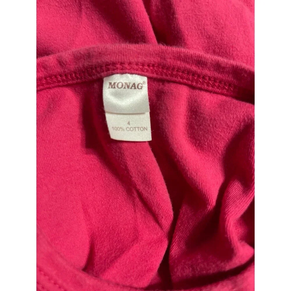 Monag Long Sleeve Dress Pink Size 4